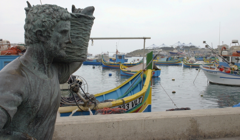 Het vissersdorp Marsaxlokk.