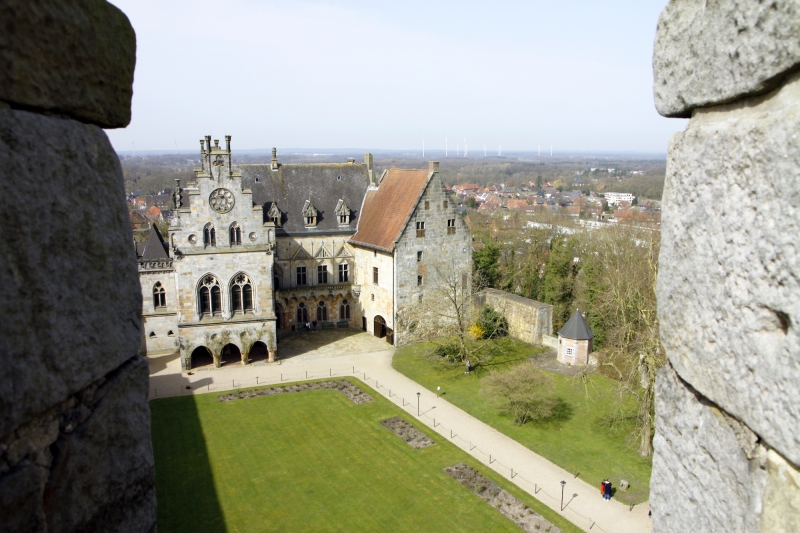 Uitzicht vanaf de toren van Burg Bentheim.