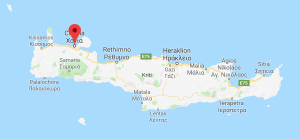 Plattegrond van Kreta.