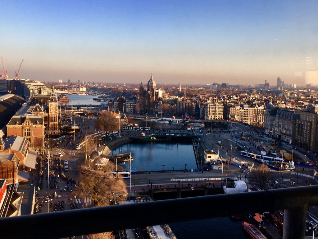Het uitzicht over Amsterdam