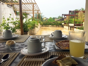 Regenachtig ontbijt in Brazilië