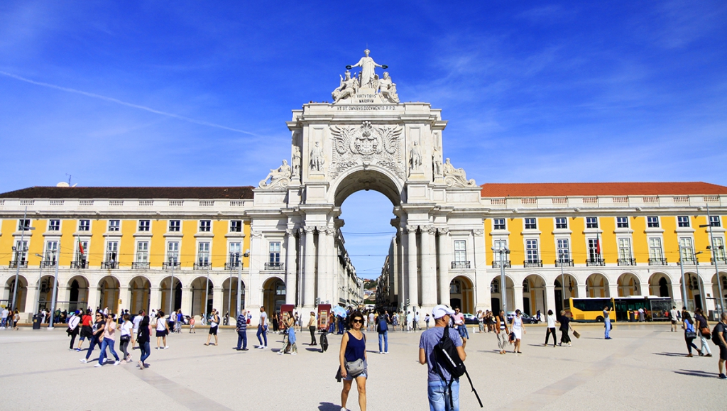 Het grote plein van Lissabon