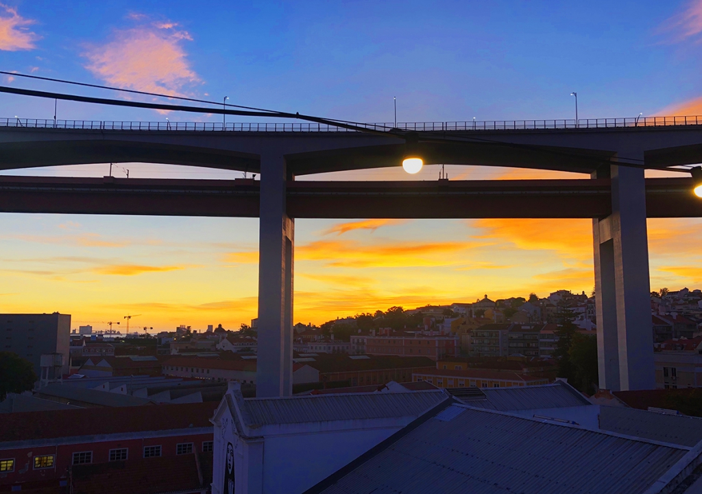 Lissabon zonsondergang
