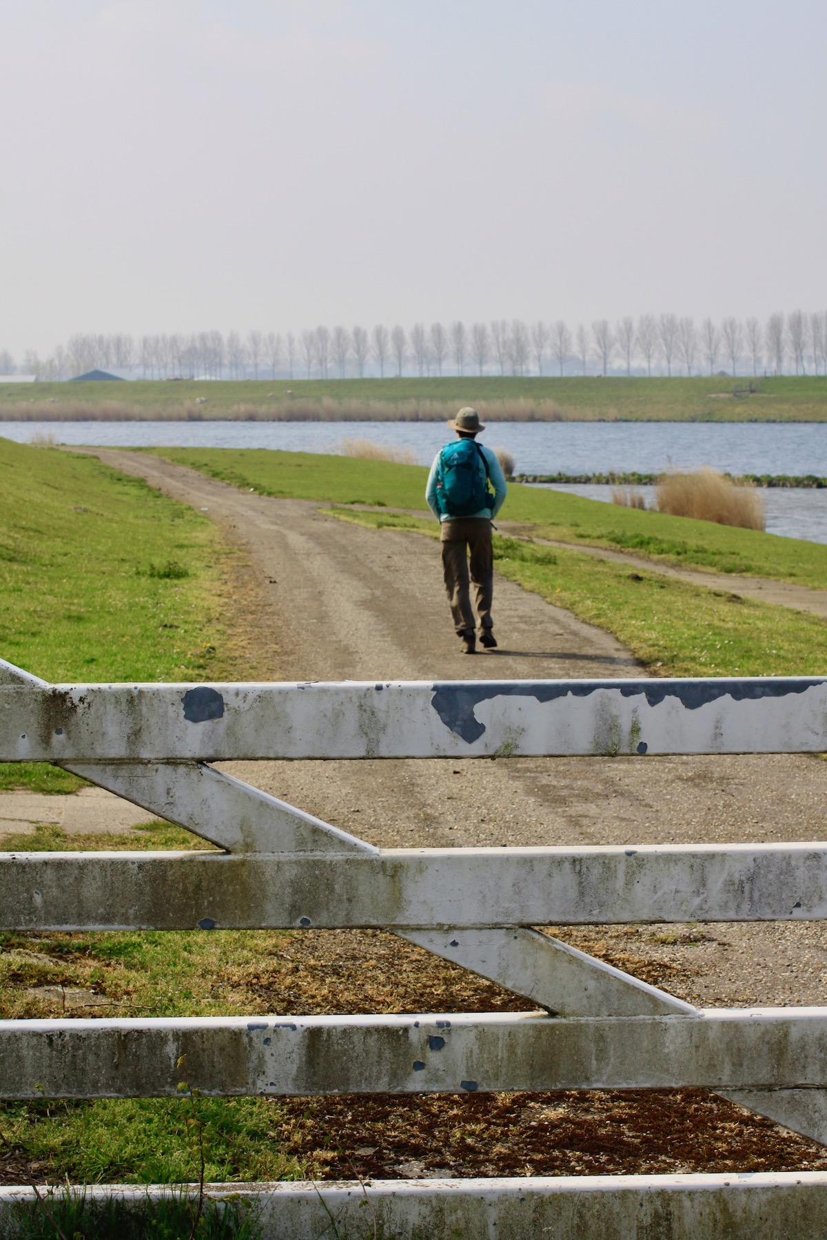 De route gaat langs het water