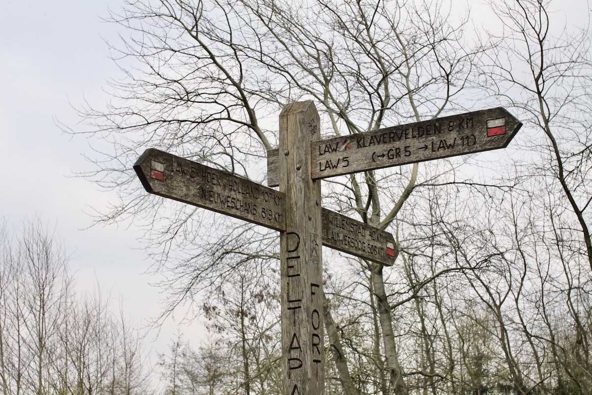 De wegwijzers met de GR5